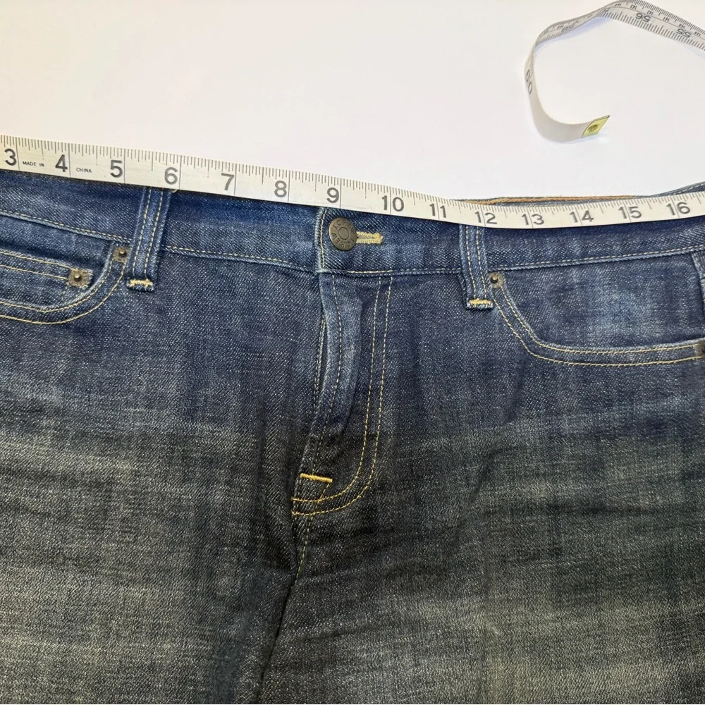 J. Crew Factory Shorts Mid Rise Stretch Hipslung Dark Blue Denim Cuffed EUC - Picture 3 of 13